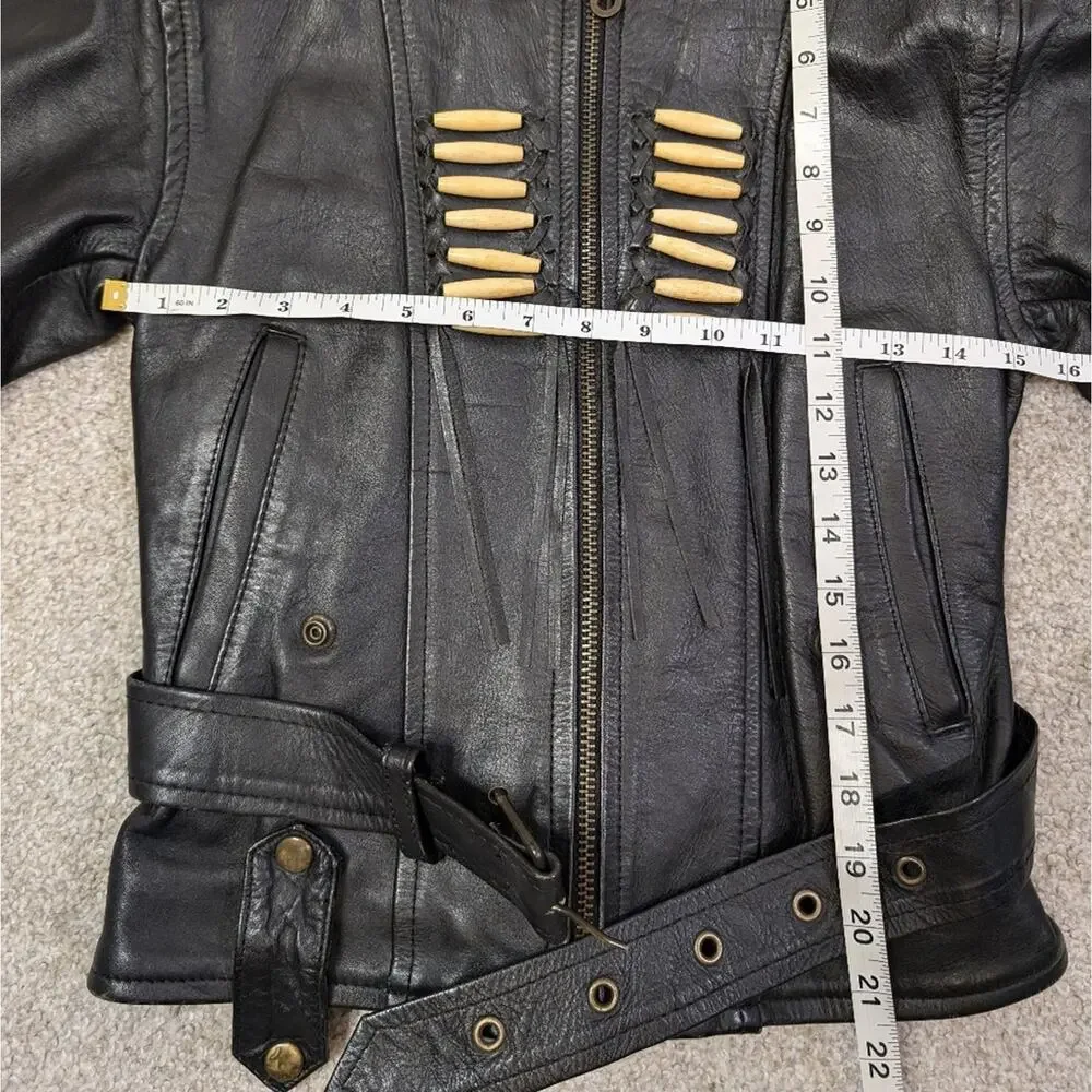 Vintage Force Leather Motorcycle Jacket - Picture 12 of 13